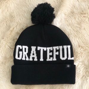 Spiritual Gangster Grateful knit pom beanie